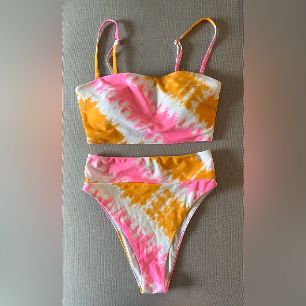 AE high waited bathing suit with removable straps.